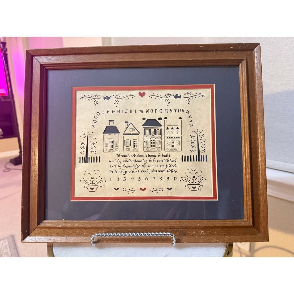 Folk Art Papercut – “Through Wisdom a Home is Built” – Designs with Scissors